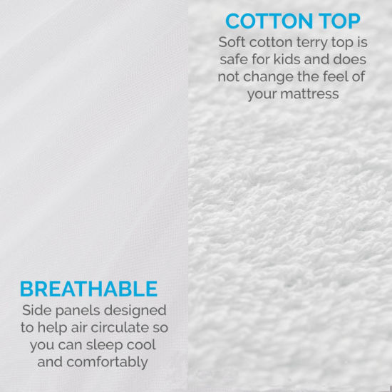 优质 100% 防水棉毛圈床垫保护套