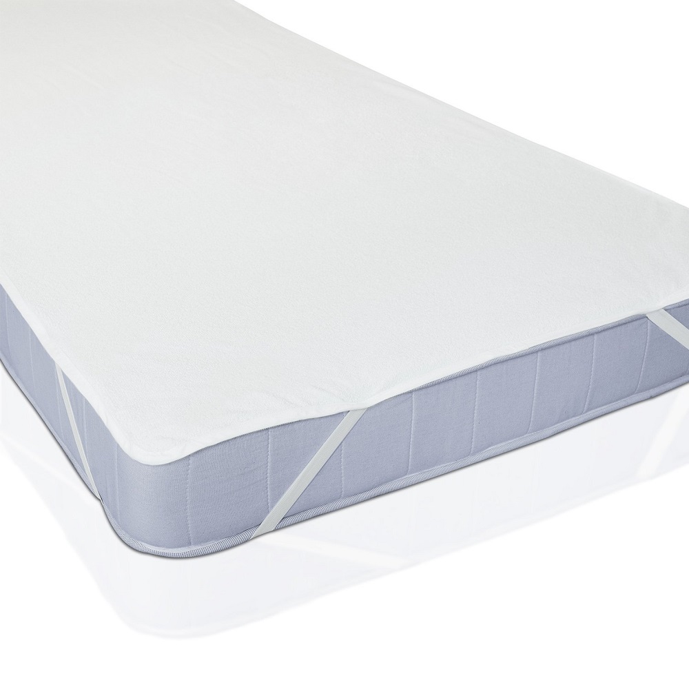  Terry Townel 防水床垫垫热销 100% 涤纶针织面料层压 TPU 防水床垫保护垫